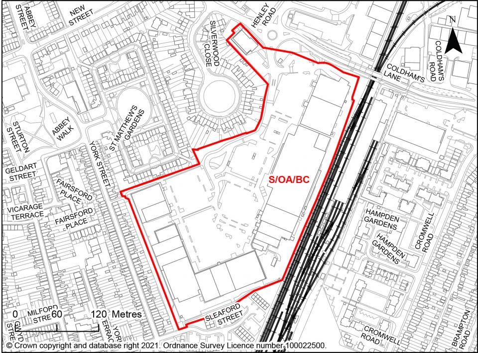 Figure 20: Map showing proposed new opportunity area at the Beehive Centre