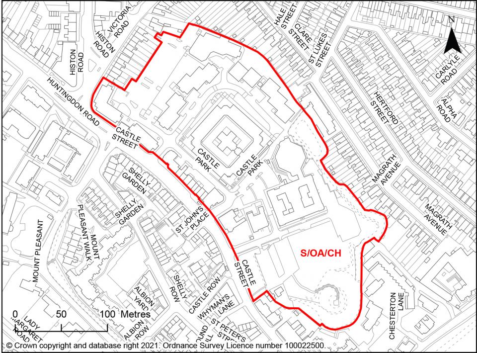 Figure 22: Map showing proposed new opportunity area at Shire Hall/Castle Park